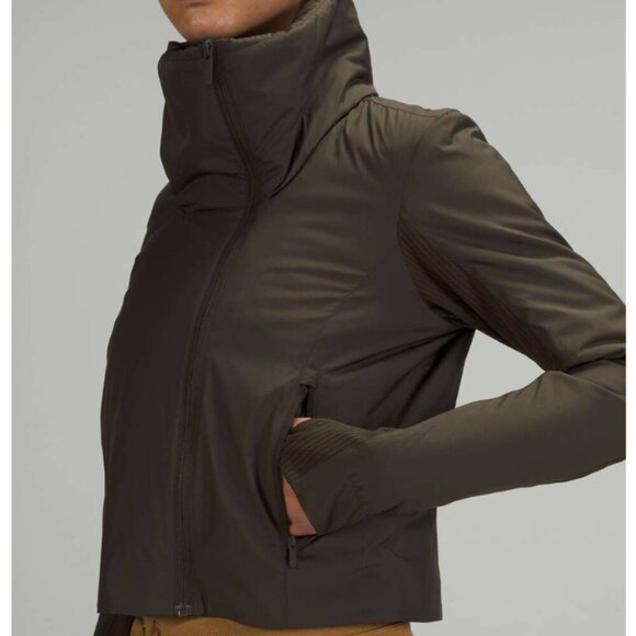 Lululemon Sleek City Jacket Dark Olive Size 6 - Picture 1 of 9